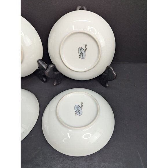 Fine China Fairlawn 8603 Floral Design Platinum Rim 5 1/2" Berry Bowl Set of 4 - Picture 8 of 10